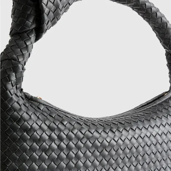 Quince Black Textured Hobo Bag - Picture 3 of 7